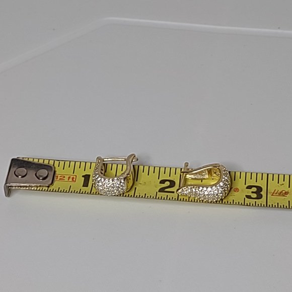 Very Pretty Little Gold Tone 925 China Hoop Earrings - Picture 14 of 14